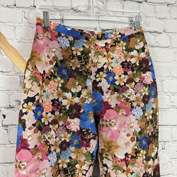 Ted Baker London Madonid Floral Print Slim Trouser Pants Ted Size 1 Womens US 4 - Picture 10 of 15